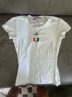 Adidas by Stella McCartney White Performance Tee with U Logo